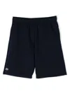 Lacoste Logo-patch Elasticated-waist Shorts In Blue