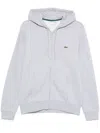 Lacoste Full Zip Hoodie In Grey In Gray