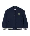 Lacoste Logo Patch Jacket In Blue