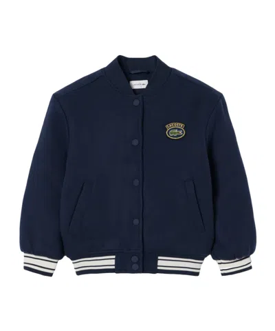 Lacoste Logo Patch Jacket In Blue
