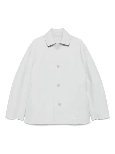 Lacoste Logo-patch Jacket In Grau