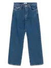 Lacoste Logo-patch Jeans In Blue