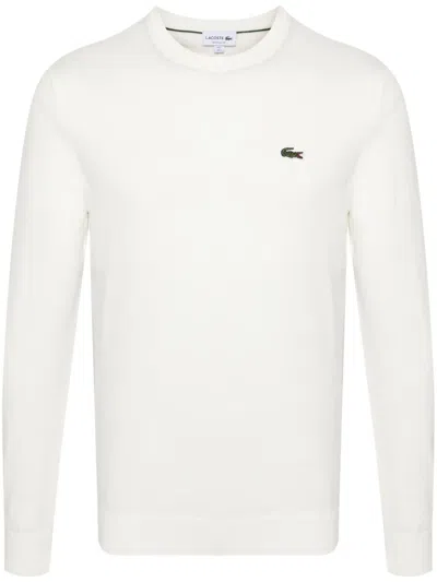 Lacoste Logo-patch Jumper In Neutrals