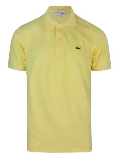 Lacoste Classic Fit Short Sleeve Pique Polo Shirt In Light Yellow