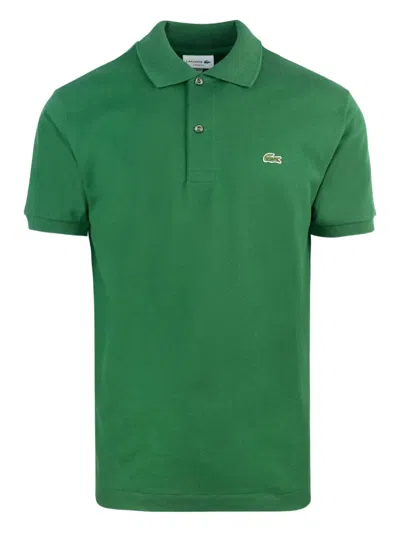 Lacoste Logo-patch Polo Shirt In Green