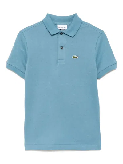 Lacoste Kids' Logo-patch Polo Shirt In Blue