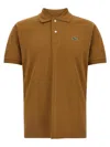 Lacoste Logo Patch Polo Shirt In Brown