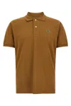 Lacoste Polo Shirt With Logo Patch And Collar In Brown