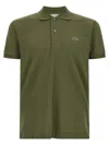 Lacoste Polo Shirt With Logo Patch And Short Sleeves In Green