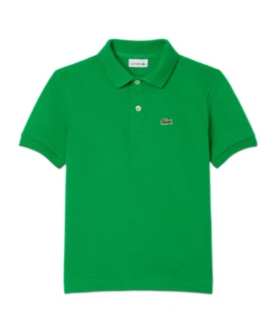 Lacoste Kids' Logo-patch Polo Shirt In Green