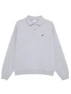 Lacoste Smart Paris Logo-patch Polo Shirt In Grey