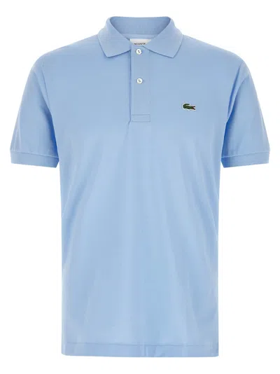 Lacoste Logo Patch Polo Shirt In Blue