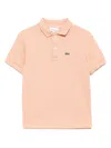 Lacoste Logo-patch Polo Shirt In Neutrals