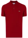 Lacoste Interlock Piqué Jersey Golf Polo In Red
