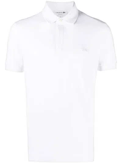 Lacoste Logo-patch Polo Shirt In White