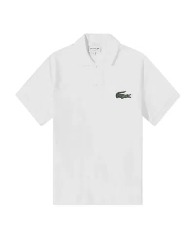 Lacoste Logo-patch Polo Shirt In White