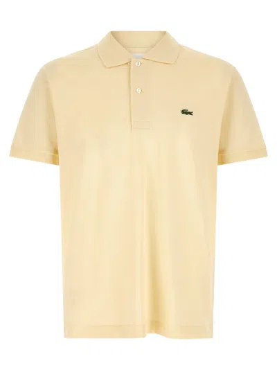 Lacoste Logo Patch Polo Shirt In Yellow