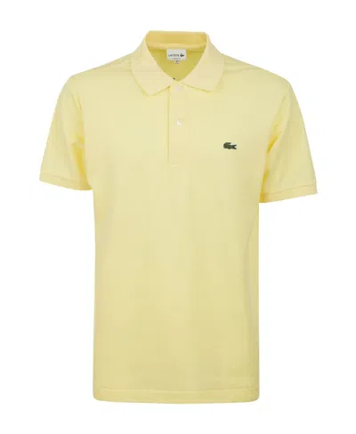 Lacoste Classic Fit Short Sleeve Pique Polo Shirt In Light Yellow