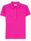 Lacoste Logo-patch Polo Top In Pink