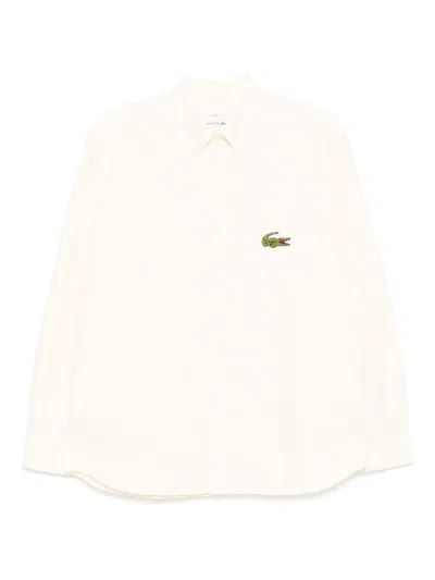 Lacoste Logo-patch Shirt In Yellow