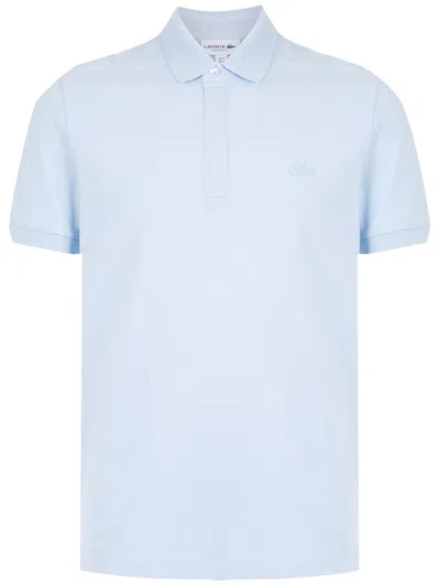 Lacoste Logo-patch Short-sleeve Polo Shirt In Blue