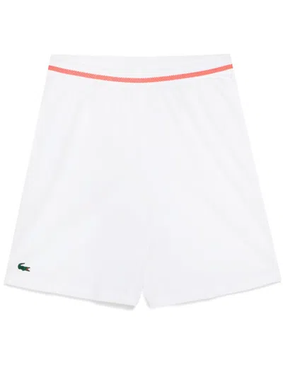Lacoste Logo-patch Shorts In White