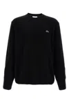 Lacoste Mens Crew Neck Fleece Sweatshirt In Black