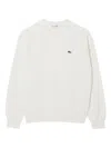Lacoste Logo-patch Sweater In White