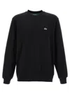 Lacoste Mens Crew Neck Fleece Sweatshirt In Black