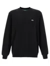Lacoste Mens Crew Neck Fleece Sweatshirt In Black