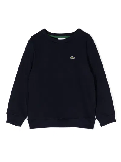 Lacoste Kids' Logo-patch Sweatshirt In Blue