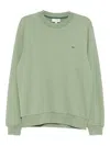 Lacoste Logo-patch Sweatshirt In Green