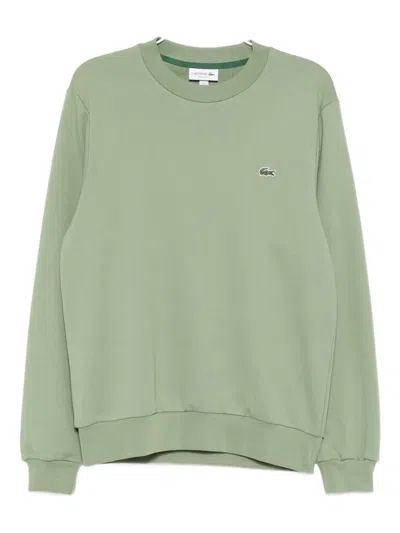 Lacoste Logo-patch Sweatshirt In Green
