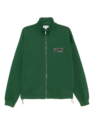 Lacoste Logo-patch Sweatshirt In Green