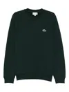 Lacoste Classic Fit Cotton French Terry Sweatshirt In Green