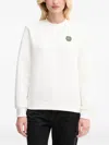 Lacoste Logo-patch Sweatshirt In White