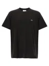 Lacoste Croc Crew-neck T-shirt Regular Fit In Black