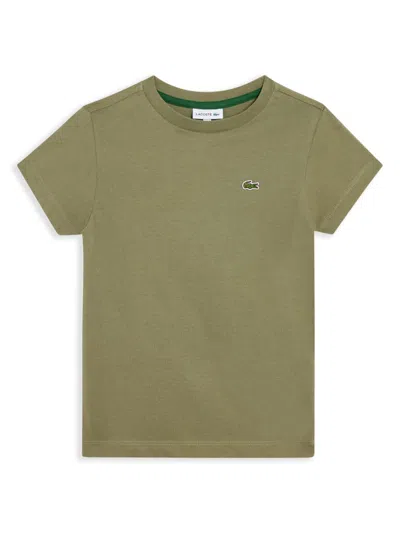 Lacoste Kids' Logo-patch T-shirt In Green