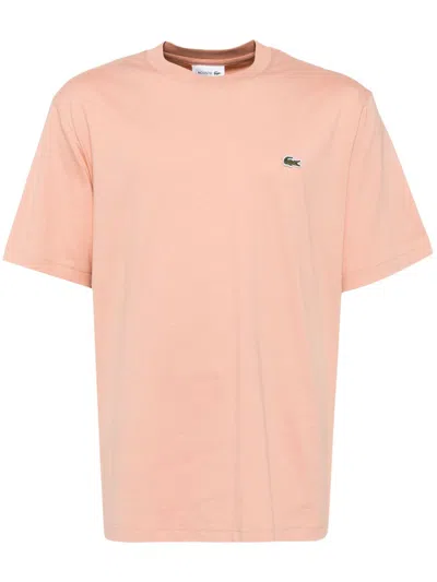 Lacoste Logo Patch T-shirt In Neutrals