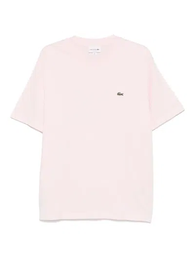 Lacoste Logo-patch T-shirt In Pink
