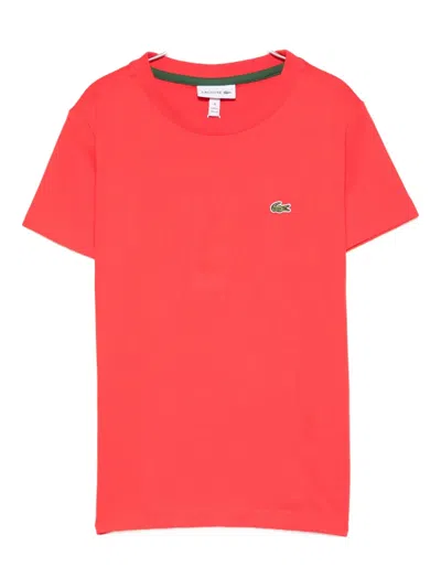 Lacoste Kids' Logo-patch T-shirt In Red