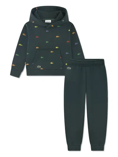 Lacoste Kids' Logo-patch Tracksuit In Green