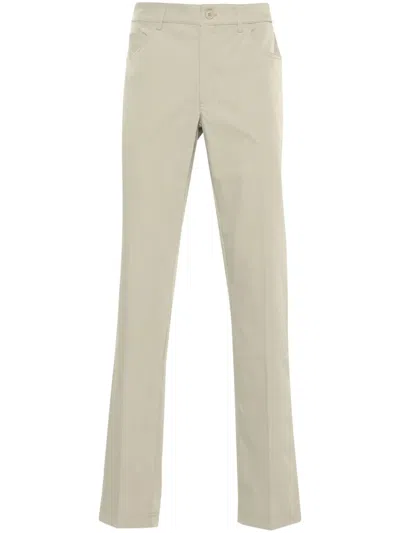 Lacoste Logo-patch Twill Trousers In Green