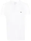 Lacoste Regular Fit V-neck T-shirt In White