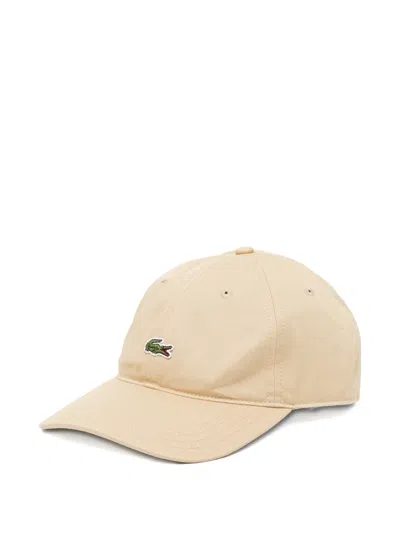 Lacoste Logo-patched Cap In Neutral