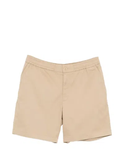 Lacoste Logo-patched Chino Shorts In Neutral