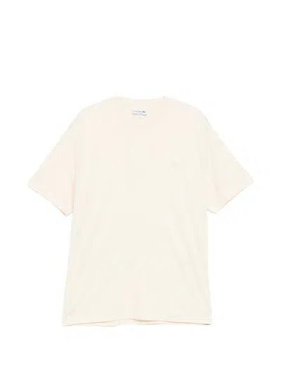 Lacoste Logo-patched Cotton T-shirt In White