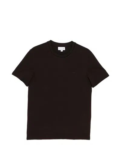 Lacoste Logo-patched Crewneck T-shirt In Brown