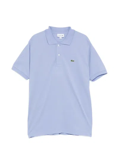 Lacoste Logo-patched Short-sleeve Polo Shirt In Blue