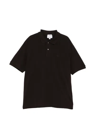 Lacoste Logo-patched Short-sleeve Polo Shirt In Brown